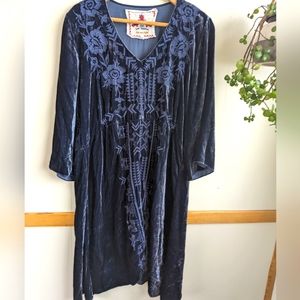 💙Johnny Was Velvet Embroidered Tunic/Dress